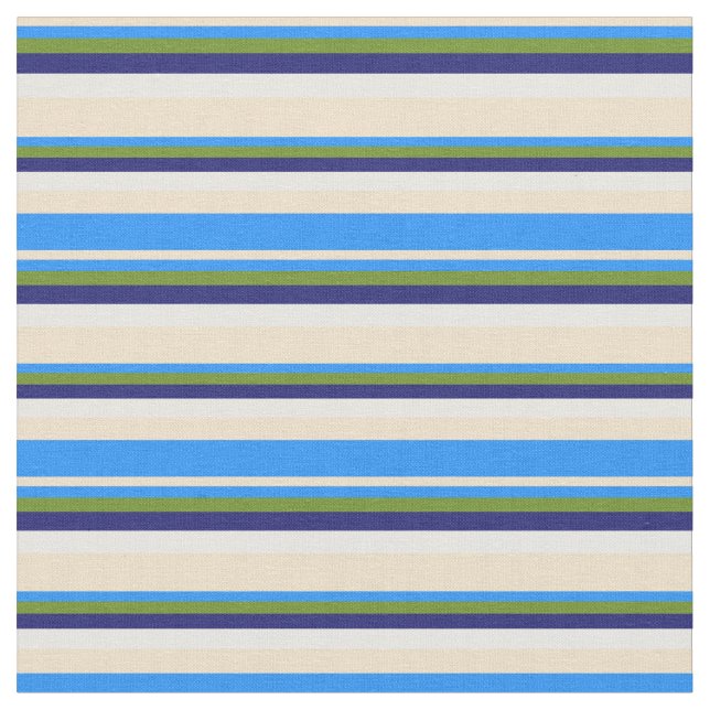 Tan-, Blue-, Grönt-, Midnight Blue- och White-Färg Tyg (Närbild)
