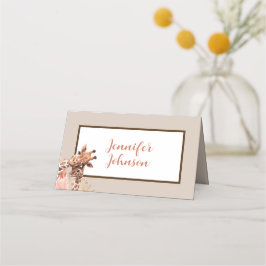 Tan Boho Giraffe Baby Shower-kort Placeringskort