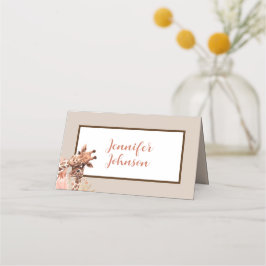 Tan Boho Giraffe Baby Shower-kort Placeringskort