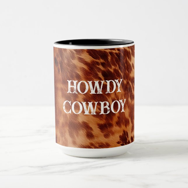 Tan Brown Cowhide Mugg (Center)