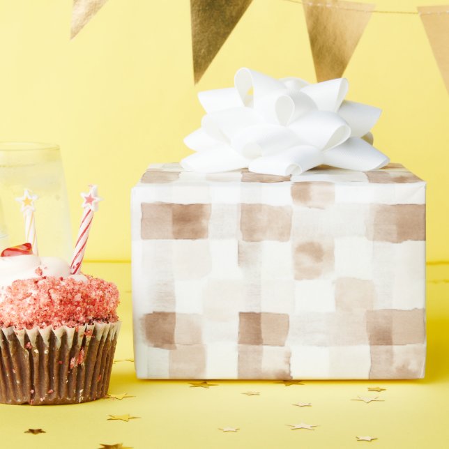 Tan Brown Cream Rand Presentpapper (Födelsedagsfest)