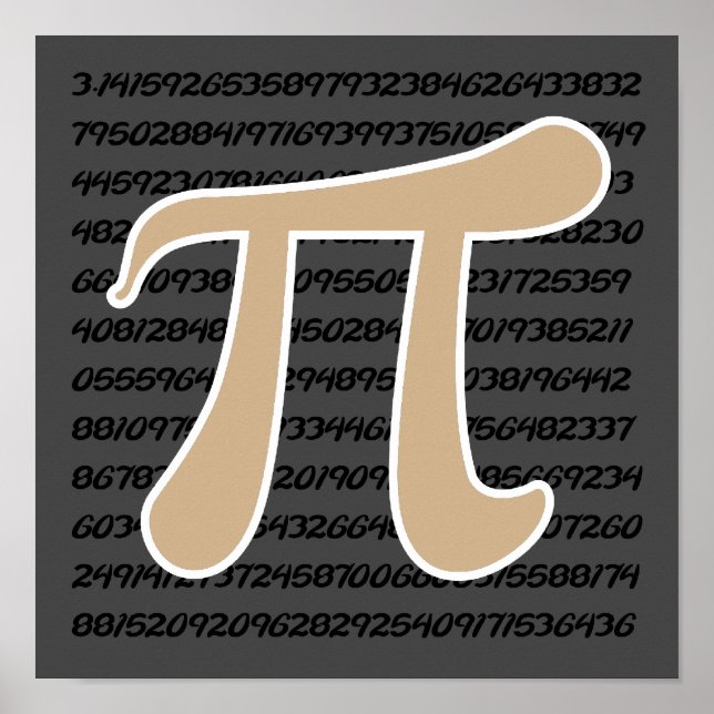Tan Brown Pi-symbol Poster (Framsidan)