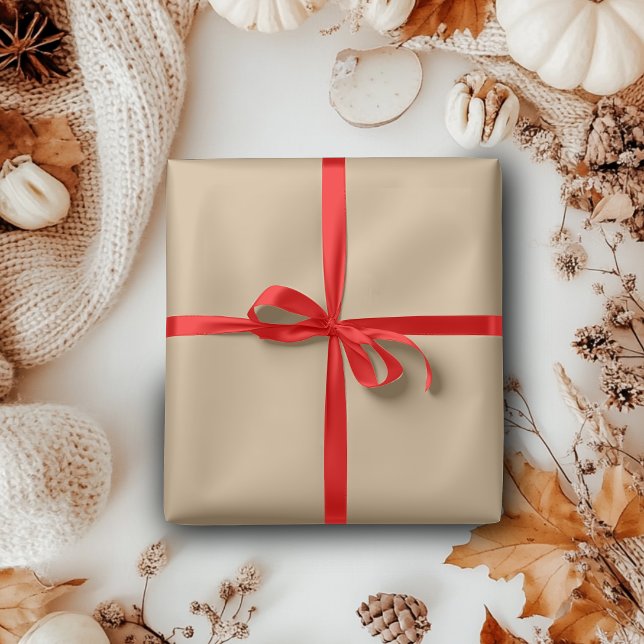 Tan Brown Solid Färg | Klassisk | ELEGANT Presentpapper (Skapare uppladdad)