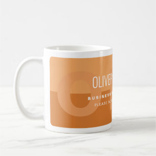 Tan Brownish Professionell Namn Coffee Mugg