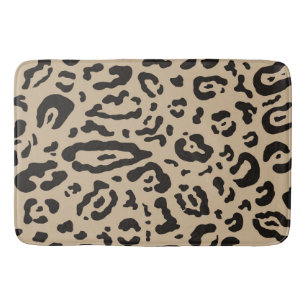 Tan Brun & Svart Gepard Leopard Djurtryck Badrumsmatta