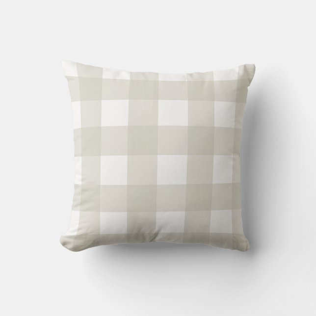 Tan Buffalo Check Dekorativ kudde (Framsida)