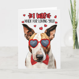 Tan Bull Terrier-Hund för att övertala dig Valenti Helgkort