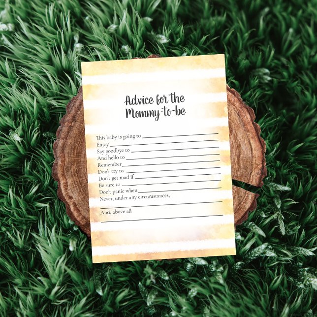 Tan Bunny Gult Adress for Mamma Shower Game Inbjudningar (Skapare uppladdad)