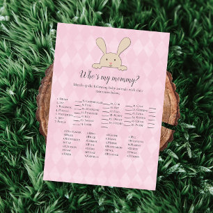Tan Bunny Rabbit Rosa som är mitt Mamma Inbjudningar