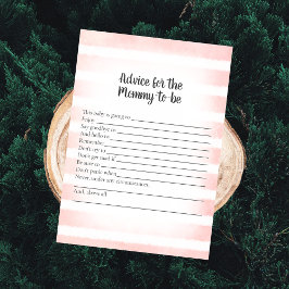Tan Bunny Rosa Advice for Mamma Shower Game Inbjudningar