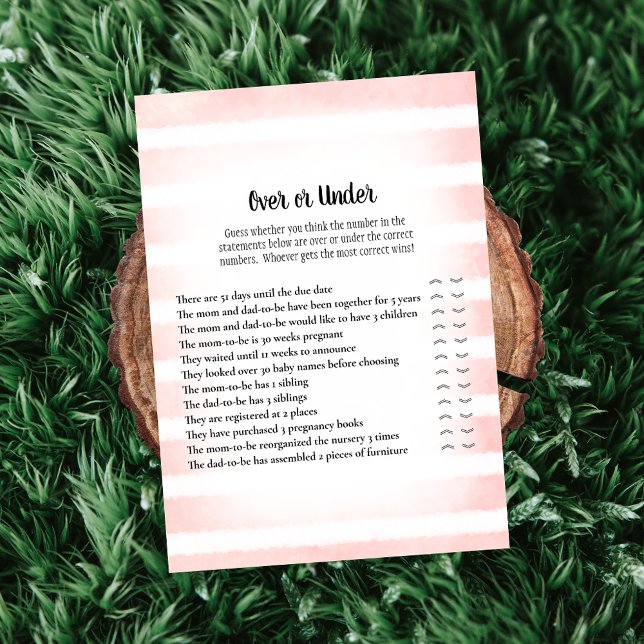 Tan Bunny Rosa under babystöldspel Inbjudningar (Skapare uppladdad)