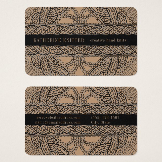 TAN CABLE-STICKAD Oceana Business Card Visitkort (Framsida & baksida)