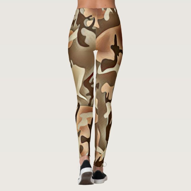 Tan Camoflauge Leggings (Baksida)