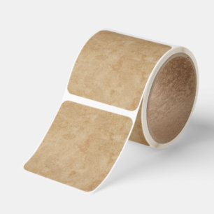 Tan Chamois Leather Print Fyrkantigt Klistermärke