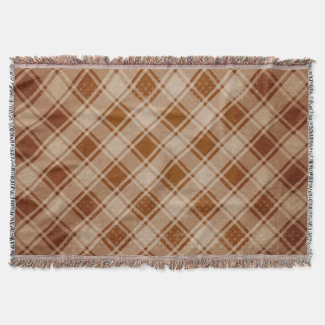 Tan, Clay, Rust Rustic Play Throw Mysfilt (Framsidan)