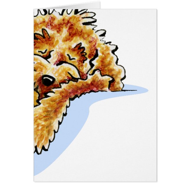 Tan Cockapoo Dream Hälsningskort (Framsidan)