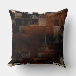 Tan Cowhide Print Cushion Kudde