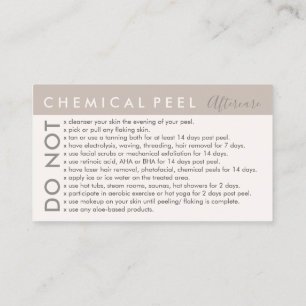 Tan Cream Chemical Peel undviker att lägga till ef Visitkort