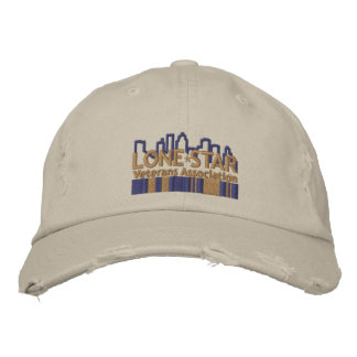 Tan Distress Logotyp Hat Broderad Keps