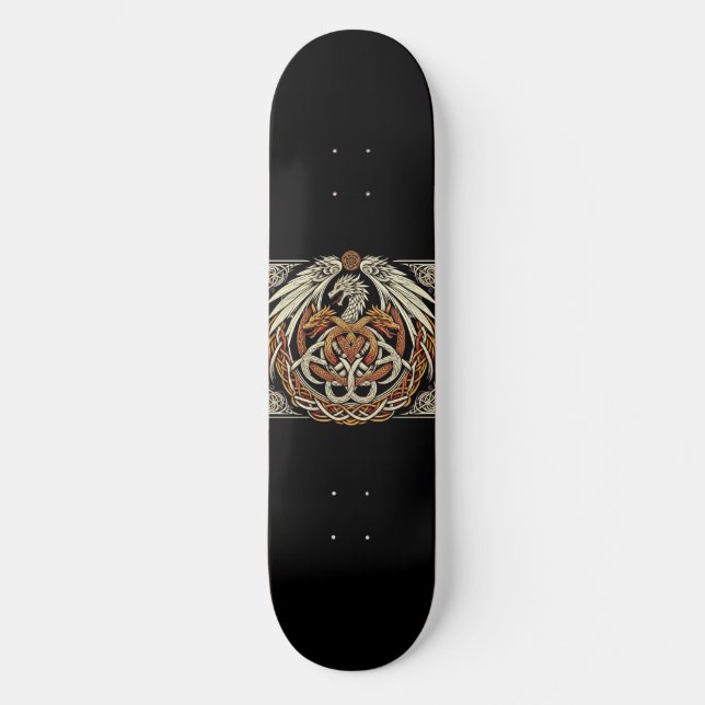 Tan Dragons Mini Skateboard Bräda 18,5 Cm (Framsida)