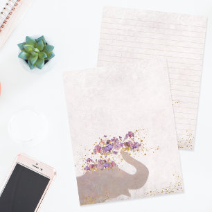 Tan Elefant Drömmig Boho Chic Scrapbooking Papper