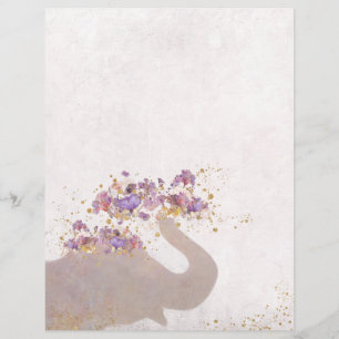 Tan Elephant Dreamy Boho Chic Scrapbooking Papper