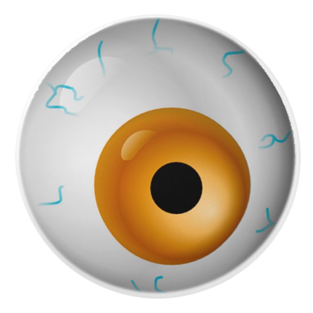 Tan Eyeball Zombie Drawer Knob Knopp (Framsidan)