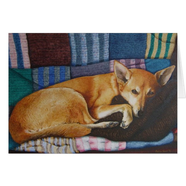 tan färg german shepherd labrador kor hund hälsningskort (Framsidan Horizontal)