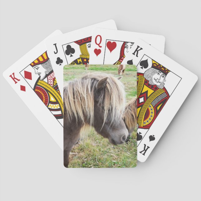 Tan Färgad Shetland Pony Casinokort (Baksidan)