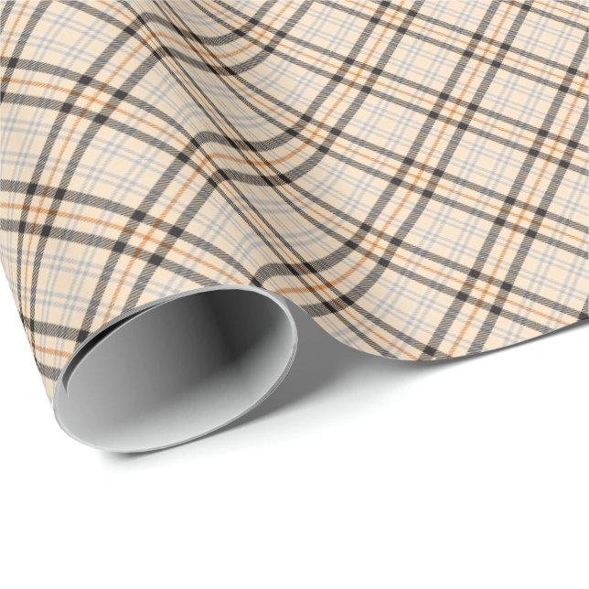 Tan Farmhouse Play jul Mönster Presentpapper (Rullad Hörn)