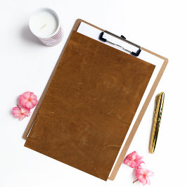 Tan Faux Leather Note Card Hälsningskort
