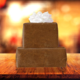 Tan Faux Leather Presentpapper