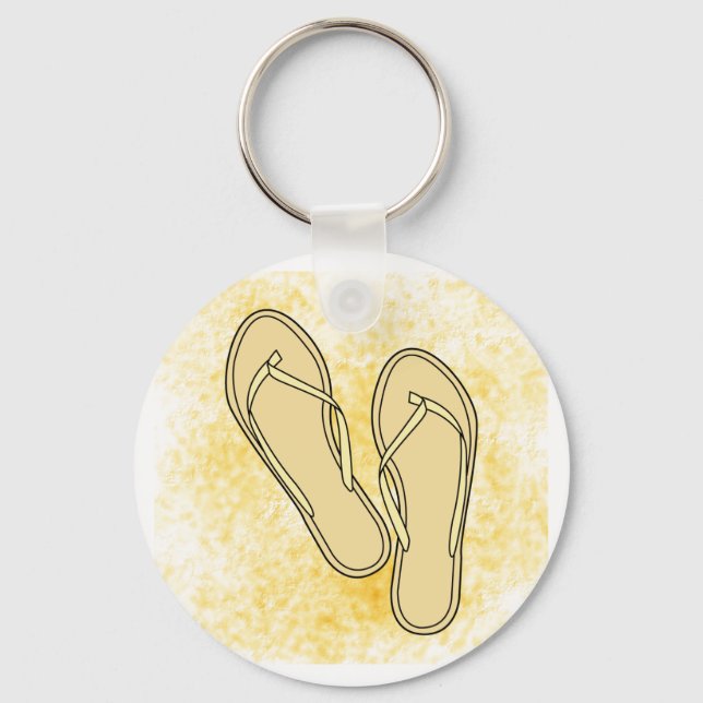 Tan Flinflip flops Keychain Nyckelring (Framsida)