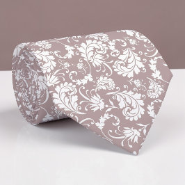 Tan Floral Pattern Custom Necktie Slips