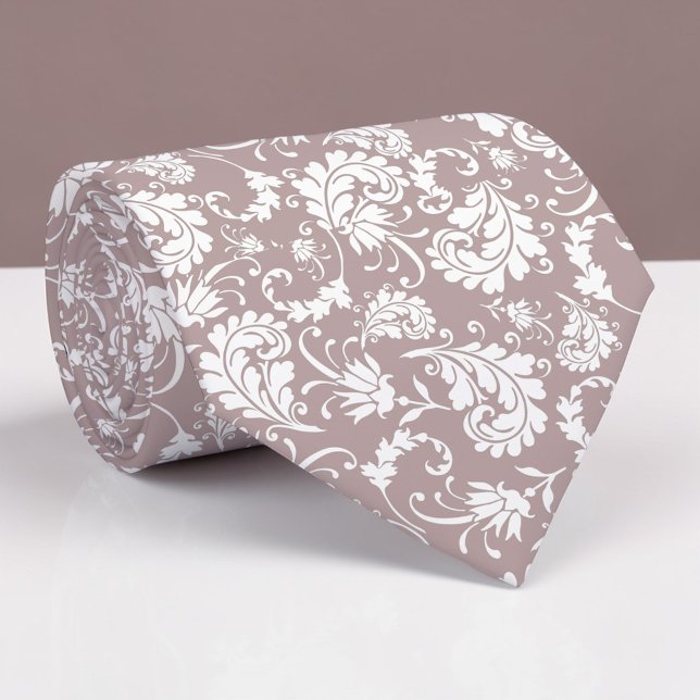 Tan Floral Pattern Custom Necktie Slips (Skapare uppladdad)