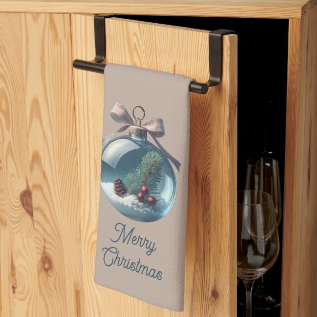 Tan God jul Ornament Kitchen Towel Kökshandduk (Thirds Fold)