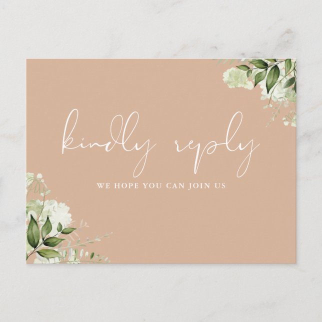 Tan Greenery Sång Request OSA Postcard Inbjudan Vykort (Framsida)