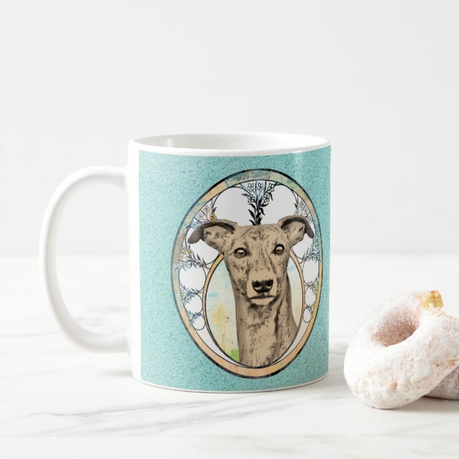 Tan Greyhound Kaffemugg (Med munk)