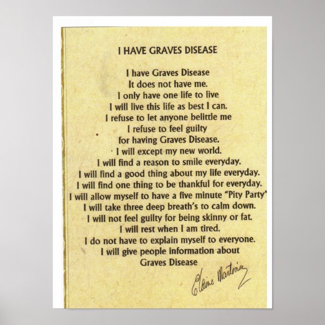 Tan har Graves sjukdom Poster (Framsidan)