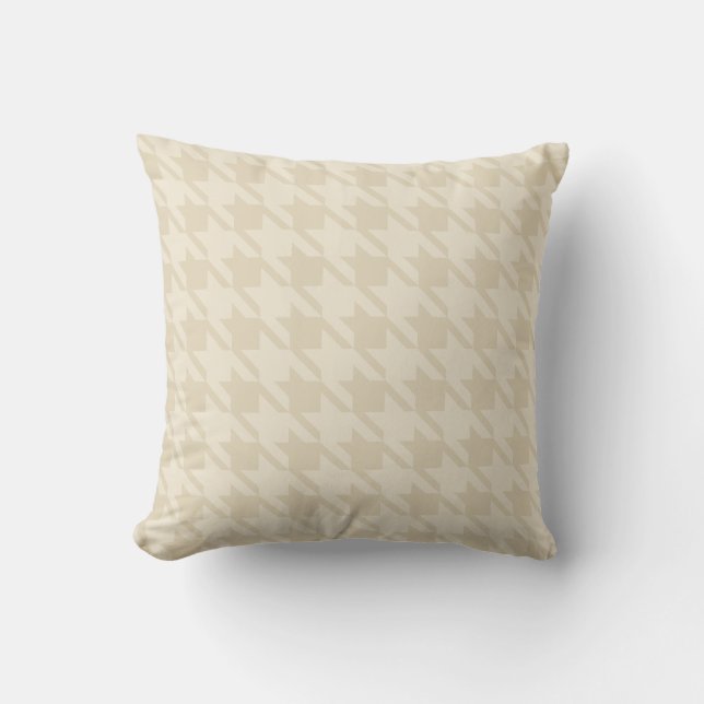 Tan Houndstooth Pillow Kudde (Framsida)