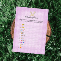 Tan Kanin Lila Argyle Baby Emoji Bilder Spel