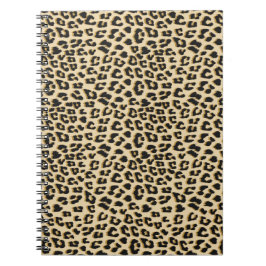 Tan Leopard Print Anteckningsbok