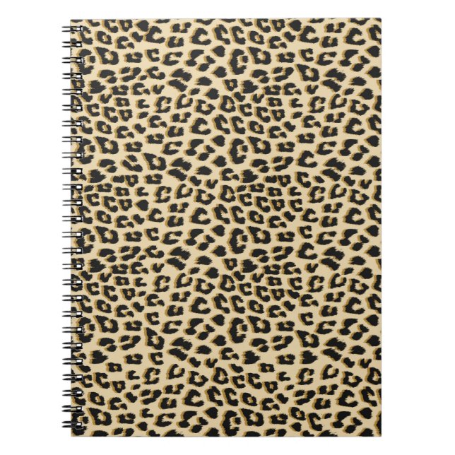 Tan Leopard Print Anteckningsbok (Framsidan)