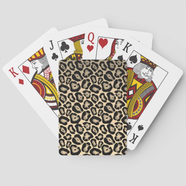 Tan Leopard Print Casinokort (Baksidan)