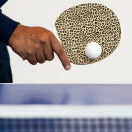 Tan Leopard Print Pingisracket