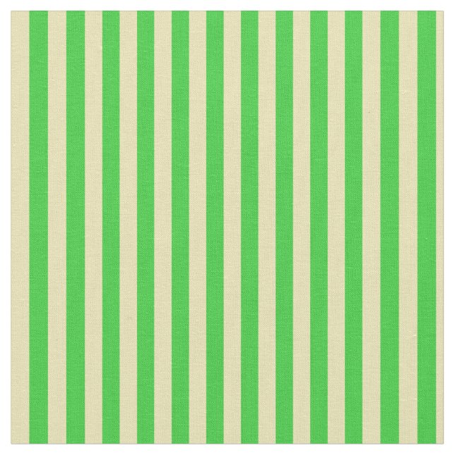 Tan & Lime Green Färgad Led/Stripe Mönster Tyg (Närbild)