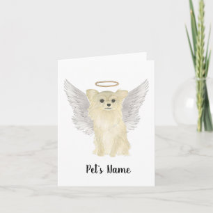 Tan Long-parad Chihuahua Sympathy Memorial Kort