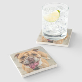Tan Lycklig Hund Photo Stenunderlägg