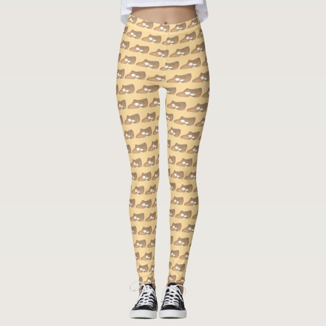 Tan Lyrical Modern Dance Shoe Shoes Dancer Legging (Framsida)