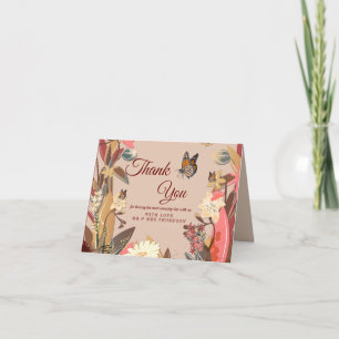 Tan - Marsala Vin & Hues of Rosa Tack Kort